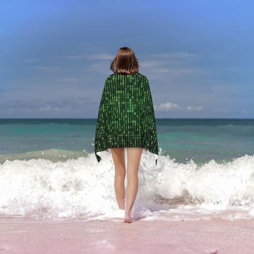 Serviette de bain en microfibre Hacker Era pour piscine et vos voyages à la plage - 7