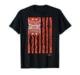 Vintage Detroit Baseball Flag with Tiger Stripes T-Shirt