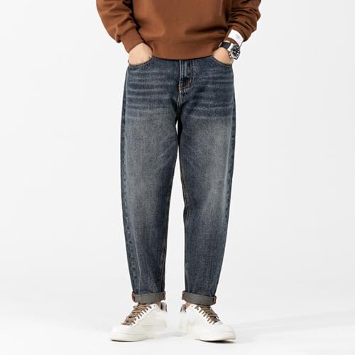Jeans Pants Trouser Denim Retro Men's Japanese Loose Cone Heavy Duty Washed Spring and Autumn4