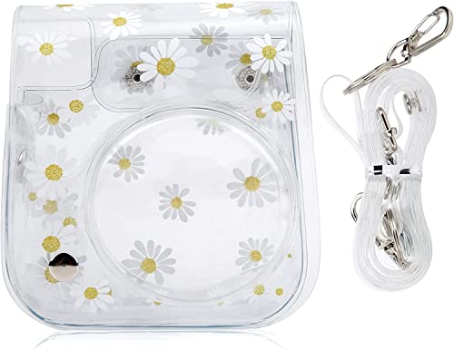 STELA PU Leather Camera Case Compatible with Fujifilm Instax Mini 11 Instant Camera with Adjustable Strap (Transparent Daisy) (B0DH1ZJK1H) Amazon Price History, Amazon Price Tracker