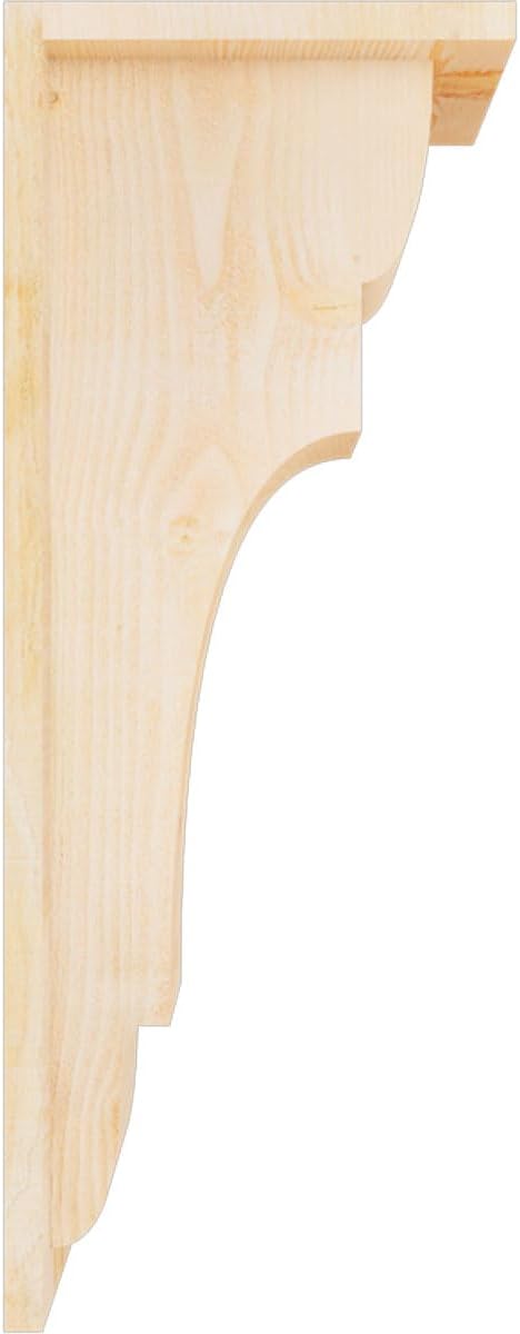 Ekena Millwork COR06X10X26NEB01RDF 6"W x 10"D x 26"H New Brighton Rough Sawn Corbel w/Backplate, Douglas Fir