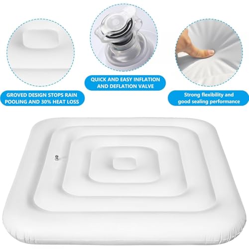 Housse de protection pour jacuzzi gonflable carré préservant la chaleur - 8