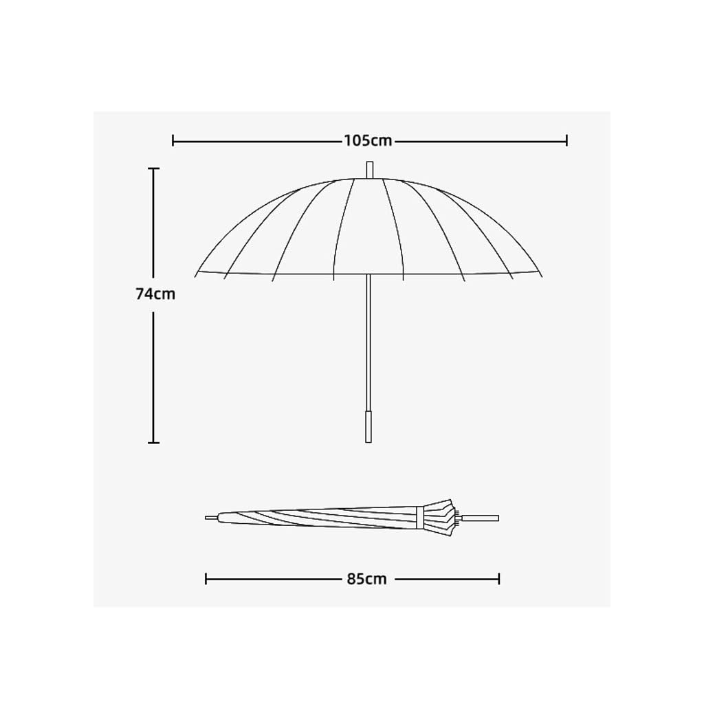 eexbz Umbrellas for Rain 16-Bone Umbrella with Waterproof Cover Double Automatic Large Umbrella Straight Handle Wind-Resistant Long Handle Umbrella Strong Umbrella for Wind and Rain