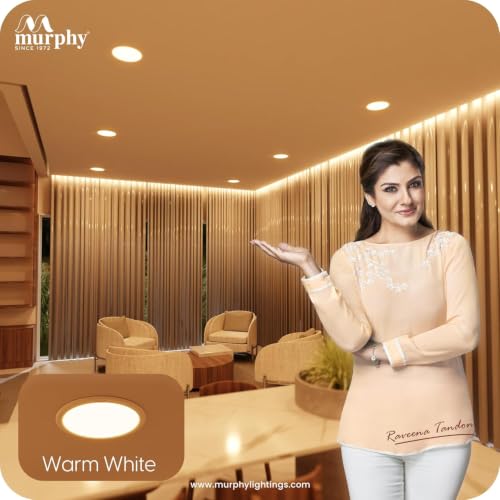 Image of Murphy EVO 15W Round LED Panel Light | 3000K Warm White| Recessed Ceiling Light | 1500 Lumens | 150mm Cutout | 4kV Surge Protection | BIS Approved |2-Year Warranty |Pack of 25