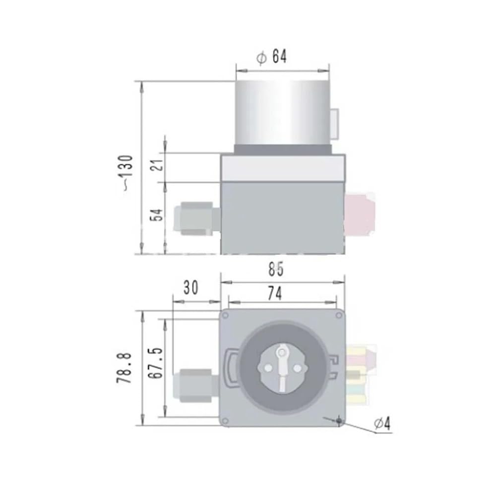 HCK3T - Interruptor de botón electromagnético para cortar madera IP54, 250 V, 16 A, para cortador de troncos