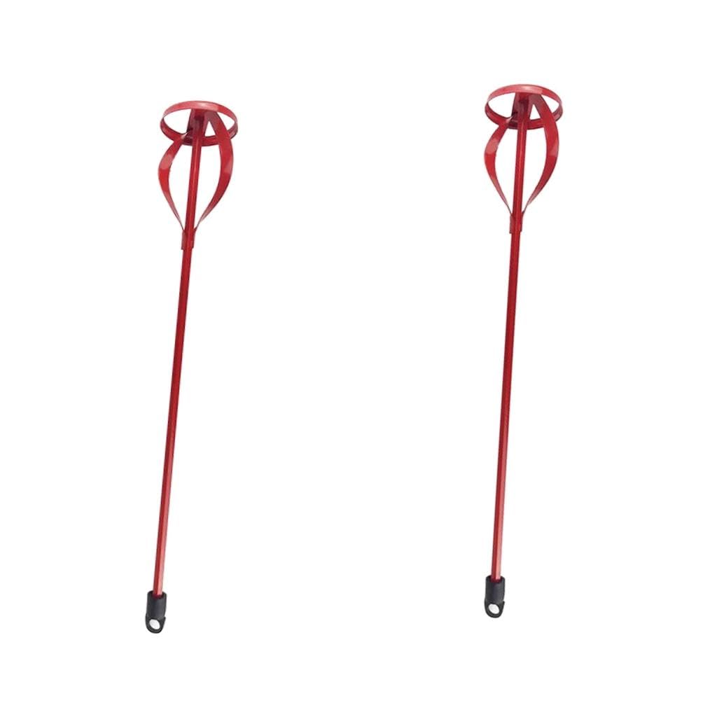 Electric Mixer Paddle Whisk 2 Pack - Paint and Mud Mixer for Drill, Agitator Stick for 5 Gallon Buckets - Mix Paint, Mud, Grout and More - Iron with Clad Layer, Hex Head Design -