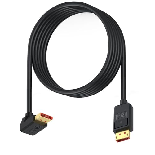 Câble DP 2.1 8K 120Hz avec angle supérieur pour moniteur gaming épuré