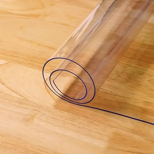 Nappe de protection de table en PVC transparent pour meuble et commode
