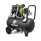 APOLLOTECH エアーコンプレッサー 100V 30L 大容量 65dB 静音 オイルレス 0.8MPa最高圧力 ツールセット付 車用 エアコンプレッサ コンパクト (30L 黒)