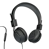 JLab Audio Intro Premium On-Ear Headphones, with Universal Mic (Black)