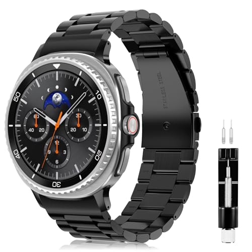 Bracelet en acier Galaxy Watch 8 Fintie de montre luxe avec boucle déployante
