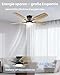 Airwit 106 cm Deckenventilator mit Beleuchtung und Fernbedienung, Deckenventilator mit Licht, leiser 20 dB DC-Motor, dimmbare 18W LED, Timer, doppelseitige Flügel, für Schlafzimmer Wohnzimmer