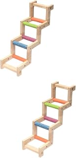 Mipcase 2 Pçs Papagaio Subindo Uma Escada De Madeira Brinquedos De Chinchila Brinquedos De Madeira Chinchila Mastigar Brinquedos Conure Brinquedos De Madeira Papagaio Suporte Escada
