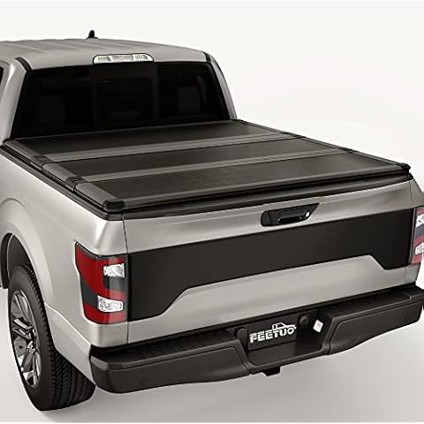 FeeTUO FRP Hard Tri-Fold Tonneau Cover Truck Bed for 2017-2025 Titan w/o Titan Box 5.5FT/67in |for Models with or Without The Utili-Track System| Cover