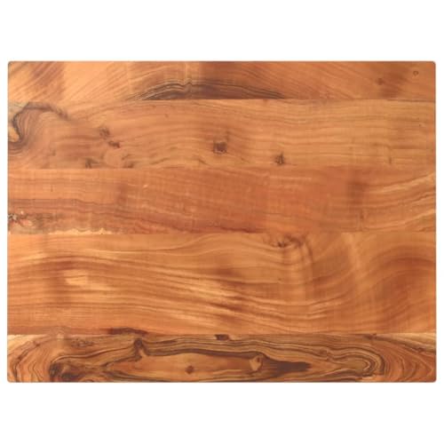 vidaXL Tischplatte, Holzplatte Rechteckig, Massivholzplatte für Bartisch Beistelltisch Esstisch, Ersatztischplatte, 90x60x2,5cm Akazienholz