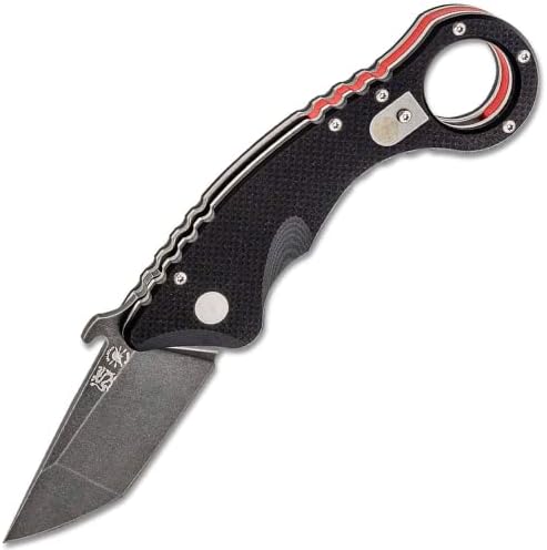 Spartan Blades Shoto Ronin Folding Karambit Knife Black Tanto CTS-XHP Blade Black G10 Handles - SFBL9BK (SBSFBL9BK)