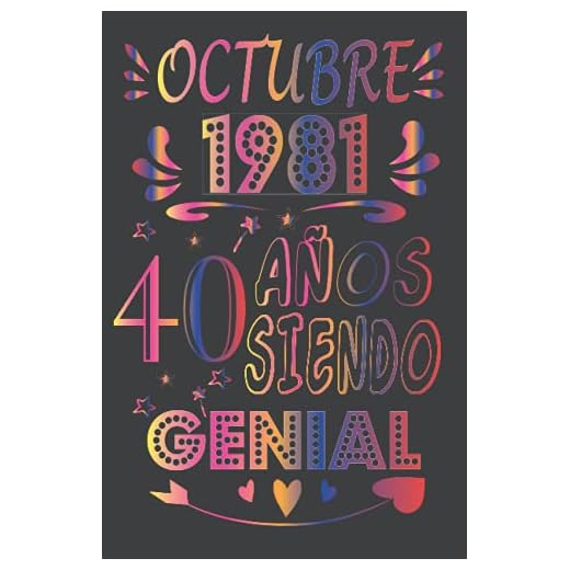 Octubre 1981, 40 Años Siendo Genial: cuaderno de cumpleaños 40 años | Regalo de cumpleaños de 40 años para mujer, hombre, madre, padre, la esposa, Niñas y Niños, novia, Abuelo.... 15.24x22.86 cm