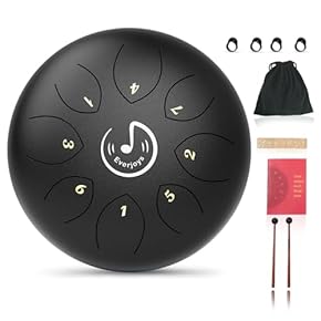 鋼製トーンドラム 15音 マレット・スタンド、バッグ付き Amazon | スリットドラム 15音12インチCメジャー タングドラム