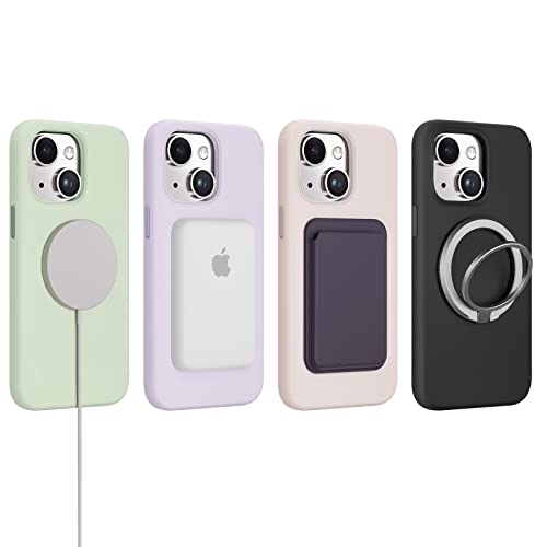 Mkeke Magnetic For Iphone 14 Case For Iphone 13 Case [Design For Magsafe] Liquid Silicone Shockproof Protective Phone Cover With Soft Microfiber Lining With Iphone 13/14 (6.1"), Black #TOP3