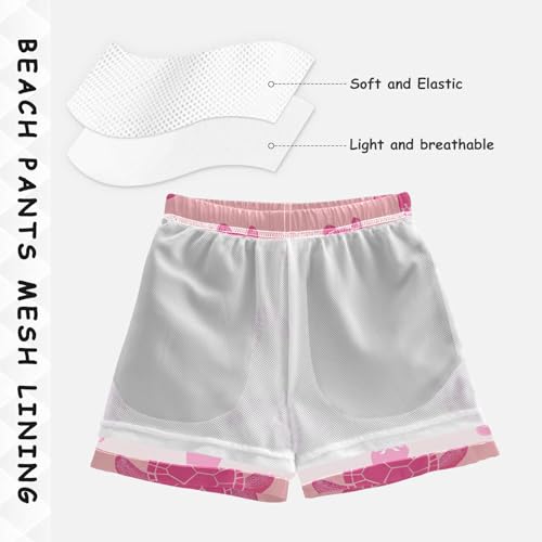OREZI Boys Swim Trunk Pink Sea Turtle Seamless Bathing Suit for Kids4
