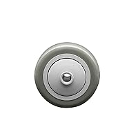 Vista 90 de Service Caster Rueda de goma dura de 3 pulgadas x 1.25 pulgadas - Diámetro de 3/8 pulgadas - Capacidad de 275 libras por rueda - Marca Service Caster