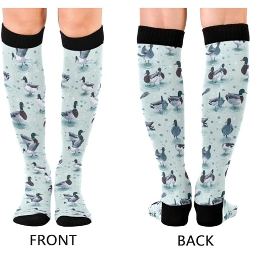 Image of Pigsaly Ceramic Mugs Coffee Cups Womens Knee High Socks Love Compression Socks Athletic Tube Sock Outdoor Sport Socks