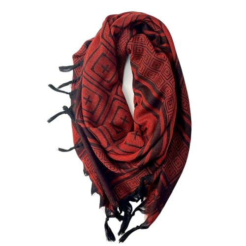 Tactical Desert Keffiyeh Arab Scarf - Womens Men Shemagh Tassel Scarves Neck Wrap Casual