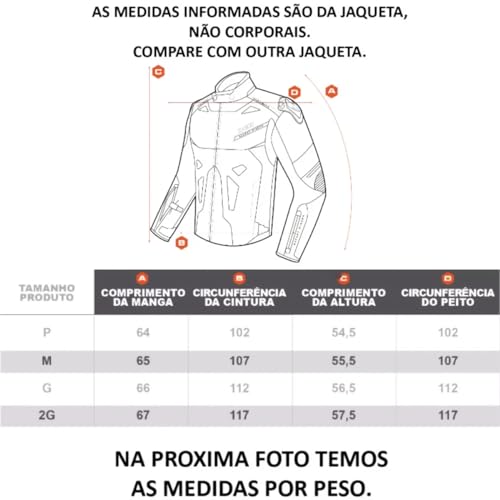 Jaqueta Moto Motociclista Premium X11 Evo4 100% Impermeavel (BR, Alfa, G, Regular, Regular, MASCULIN