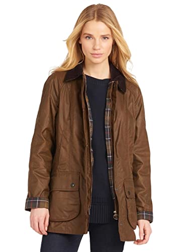 Barbour Women's Beadnell Wax Jacket in Bark (US, Numeric, 6