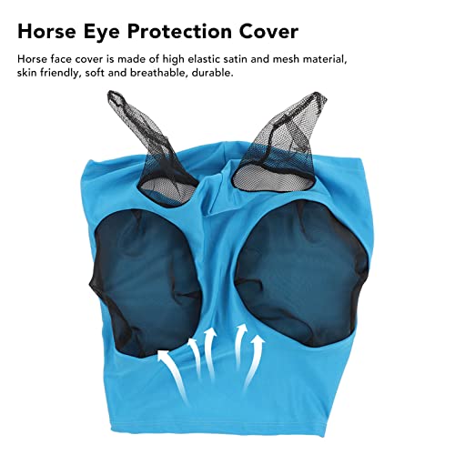 Capa de cabeça de cavalo de malha, resistente ao desgaste, proteção UV, capa elástica respirável par