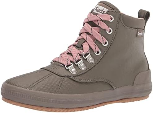 Keds Women's Scout Boot Splash Canvas Ankle, Olive, 7