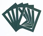 Frame Company Pack of 3 Bottle Green Mounts A3 for A4 *Choice of Colours*