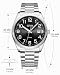 Imagen de CIVO Reloj Hombre Fácil de Leer: Acero Inoxidable Plateado Analógico Esfera Grande Negro Impermeable