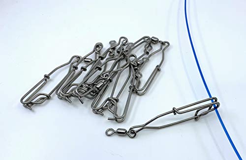 Señuelo giratorio de línea de acero inoxidable con clips de alta resistencia de 3"