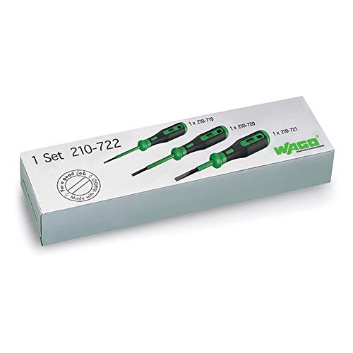 WAGO Zestaw narzędzi uruchamiających 210-722 | częściowo izolowany trzpień, typ 1, ostrze (2,5 x 0,4) mm; typ 2, ostrze (3,5 x 0,5) mm; typ 3, ostrze (5,5 x 0,8) mm