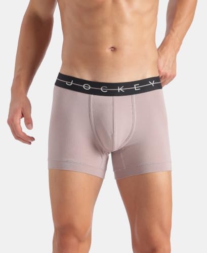 Image of Jockey NY16 Men Super Combed Cotton Elastane Stretch Solid Trunk with Ultrasoft Waistband (Pack of 2)