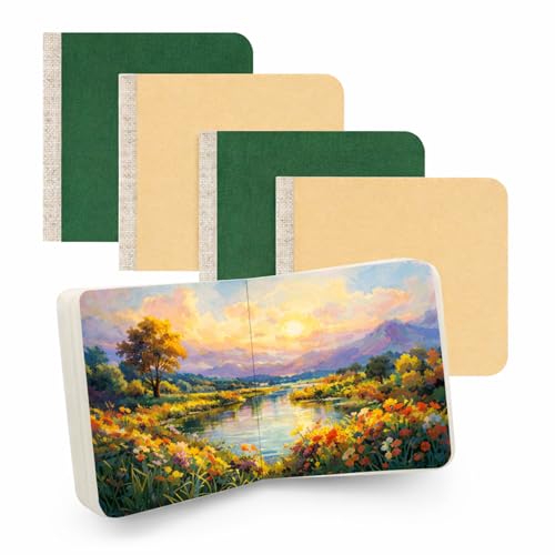 Papier aquarelle de voyage en mini carnet de croquis portable carré pour peindre en extérieur