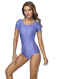 Speerise Womens Lycra Spandex Dance Leotard Short Sleeve
