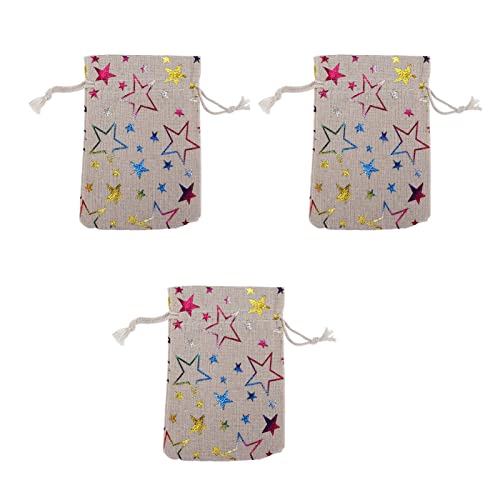Pochette de Noël, jolis sacs de calendrier de l'Avent de Noël pour cheminée pour arbres pour mur(Étoile à cinq branches) Cover