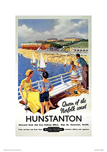 Pyramid International Hunstanton Mounted Print Memorabilia, Multi-Colour, 30 x 40 x 1.3 cm