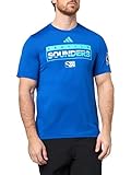 adidas Men's Seattle Sounders FC Pre-Game Short Sleeve T-Shirt, Team Royal Blue/Seattle Sounders FC, Large