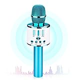 【Dynamische LED-Leuchten】 Dieses multifunktionale Mikrofon verfügt über integrierte steuerbare, farbenfrohe LED-Leuchten, die mit Musik und Ihrem Gesang flackern, eine Live-Umgebung schaffen und Ihre Zeit beim Singen interessanter gestalten.