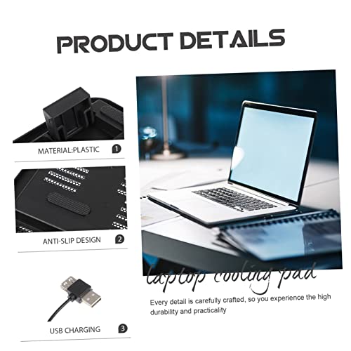 Base enfriadora para laptop Tofficu negra miniatura 4