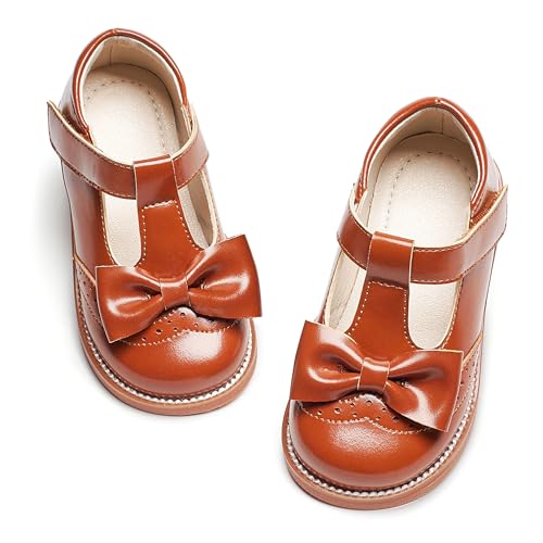 Image of PHIRAMIN Toddler Girl Mary Jane Dress Shoes-Little Girl School Uniform Shoes for Wedding Party