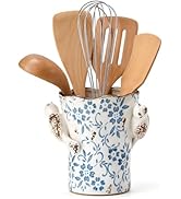 6.34“H Utensil Holder for Kitchen Counter, Modern Farmhouse Cooking Utensil Holder and Crock Home...