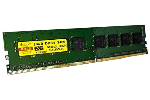 Image of Dolgix Gold 16GB DDR4 2400MHz Desktop RAM (Memory) U-DIMM | Long-DIMM | CL- 17 | PC4-19200 | 2Rx8 Dual Rank | 5Year -Warranty (Made in India)