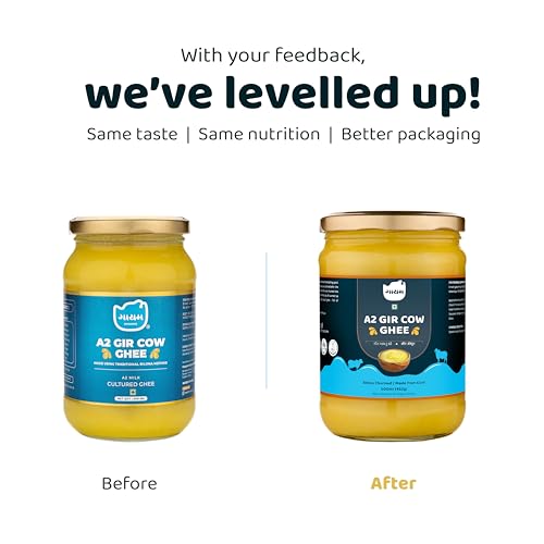 Image of Gaayam A2 Gir Cow Ghee - 1L | Traditional Bilona Method | Cultured | Immunity Booster | Pure | Natural | Healthy | Fresh | Lactose and gluten free [A2 Certified]