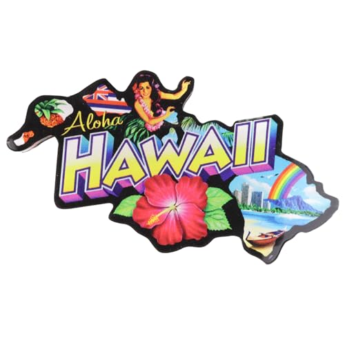Imán Acrílico Decorativo con Forma de Hawaii 3.75 x 2 pulgadas