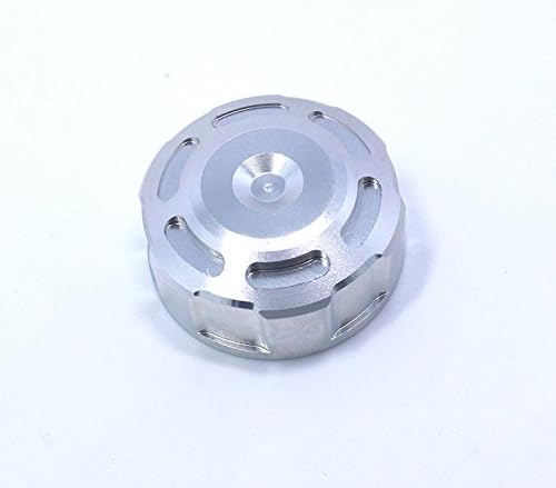 CNC Motorcycle Rear Brake master cylinder fluid Reservoir Cover Cap Modification Large displacement Motorbike Silver