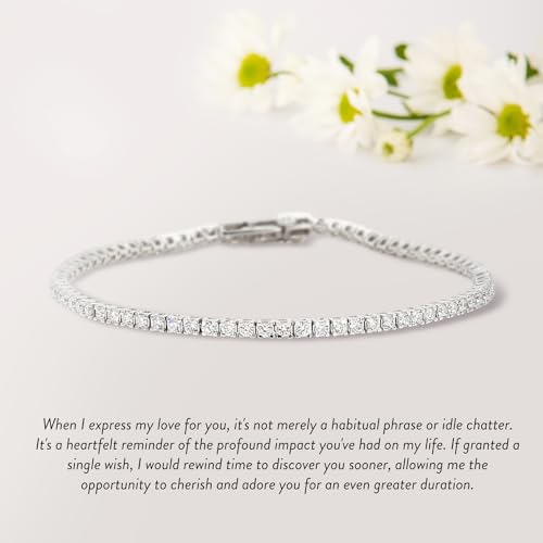 Lab-Grown Diamond Tennis Bracelet in 14K White Gold with 7-Inch Length for Women, Best Jewelry Gift (Color F-G, Clarity VVS-VS)4